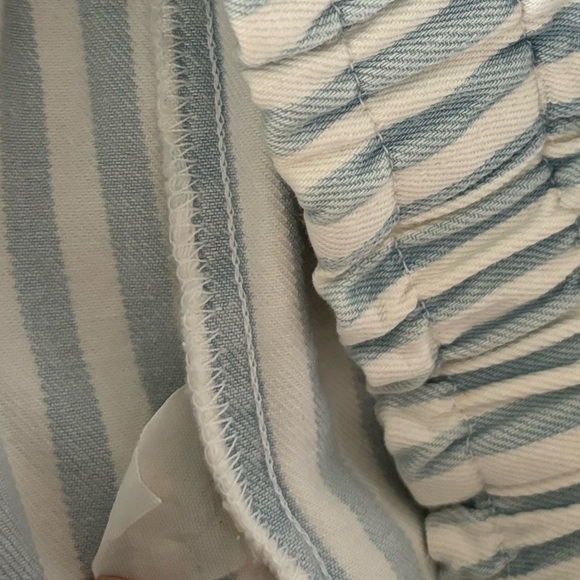 Vintage Boxer Style pull on pants stripes blue stretchy waist. Women’s small - Picture 3 of 16